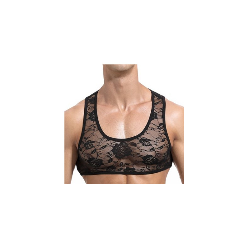 NoGenderWear Crop court Dentelle Noir